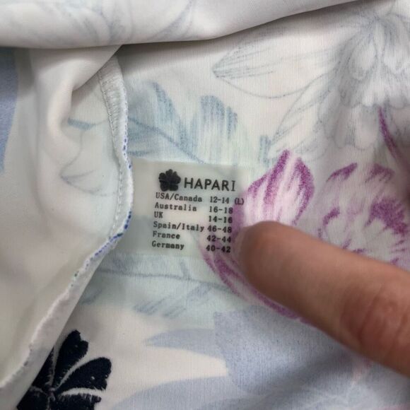 Hapari Womens SPF 50+ Floral Bandeau Tankini Top Swimwear Multicolor Large - Picture 11 of 14